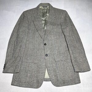 Vintage Harris‎ Tweed Lyle Stevens Blazer Mens 38R Wool Stripe Two Button Jacket
